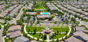 Aerial View Rose Garden & Arbour Lodge